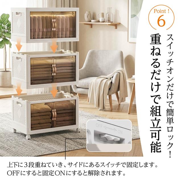 収納ボックス 折りたたみ 3個セット 3段 ボックス 収納ケース 前開き