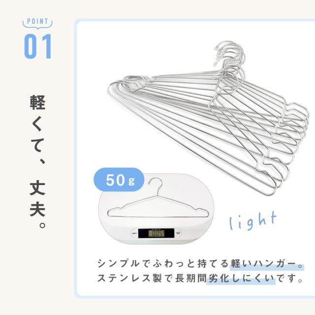 ステンレスハンガー 30本セット 軽量 曲がらない 選べるサイズ 32cm
