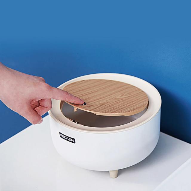 ゴミ箱 ごみ箱 木目調 ミニ ダストボックス ワンタッチ 2L 2リットル