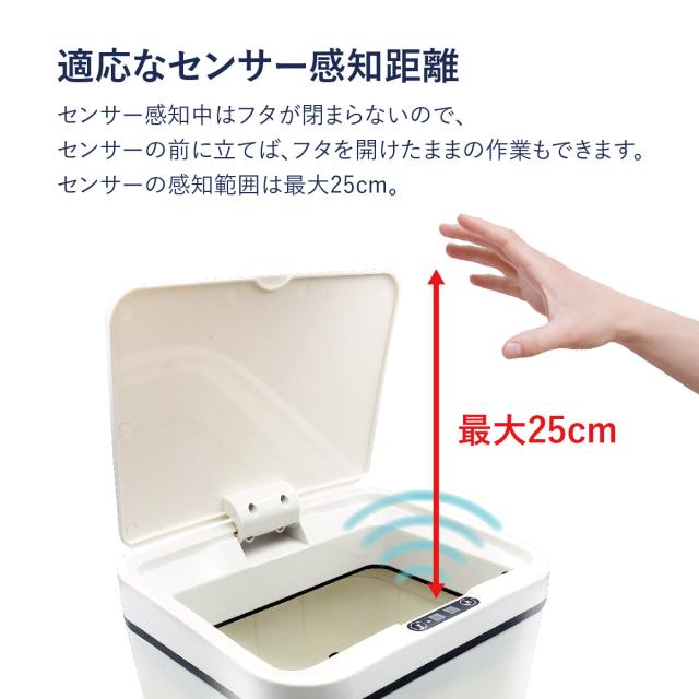 ゴミ箱 ごみ箱 センサー式自動開閉 12L 12リットル ダストボックス