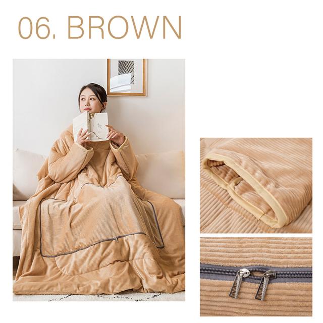 着る布団 ロング 着る毛布 ふとん ブランケット 袖付き 布団 手が出せる あったかグッズ kiru-futon_18