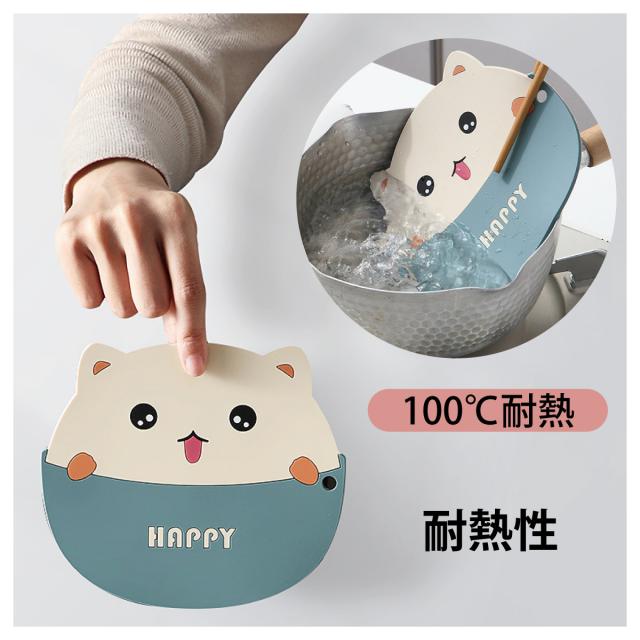 鍋敷き 鍋つかみ シリコン ネコ 猫 ねこ 3色セット かわいい キッチン