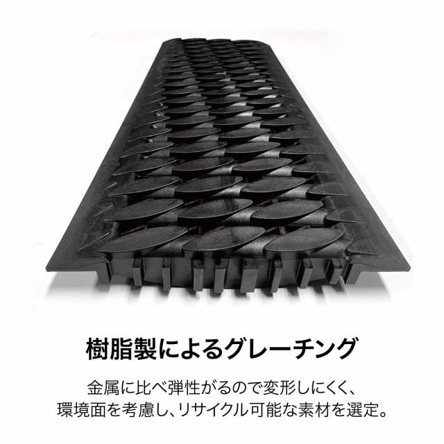 U字溝 グレーチング 溝蓋 5枚入り 180mm 樹脂製 耐荷重6t 業界初 日本 ...