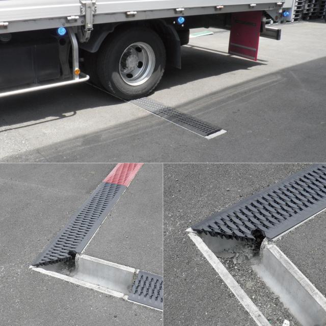 U字溝 グレーチング 溝蓋 5枚入り 180mm 樹脂製 耐荷重6t 業界初 日本製 grating 【代引不可】_15
