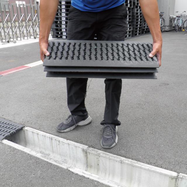 U字溝 グレーチング 溝蓋 5枚入り 180mm 樹脂製 耐荷重6t 業界初 日本製 grating 【代引不可】_17