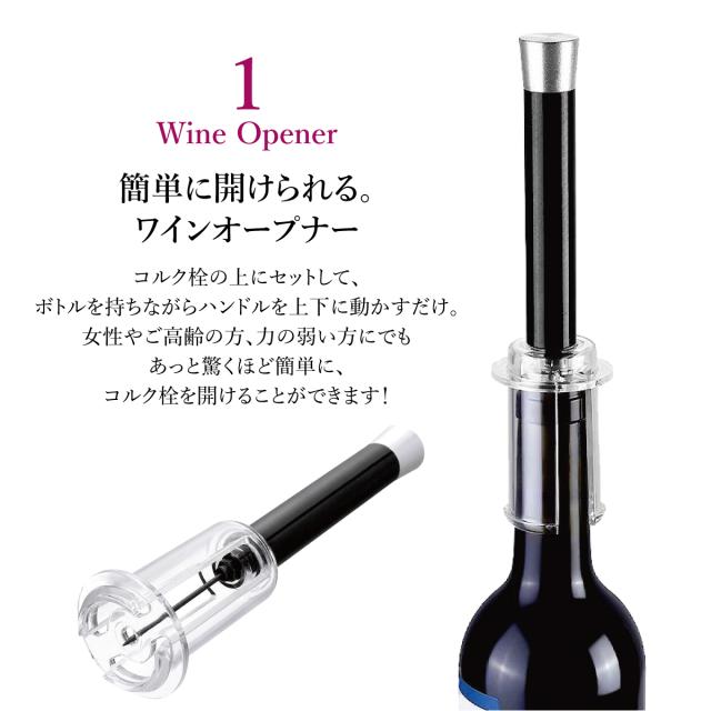ワインオープナー ワイン オープナー エアー 4点セット ワイン
