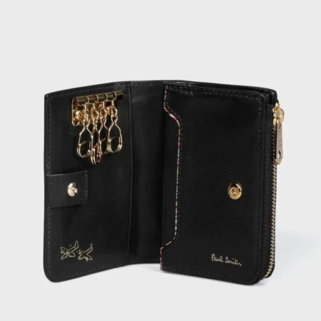 B06621 超美品 ポールスミス ベジタンレザー キーケース コインケース ポールスミス Paul Smith キーケース コインケース ベジタン