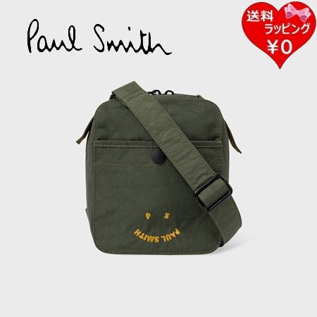 ポールスミス Paul Smith ショルダーバッグ PSハッピーフェイス ナイロン カーキ ｜au PAY マーケット