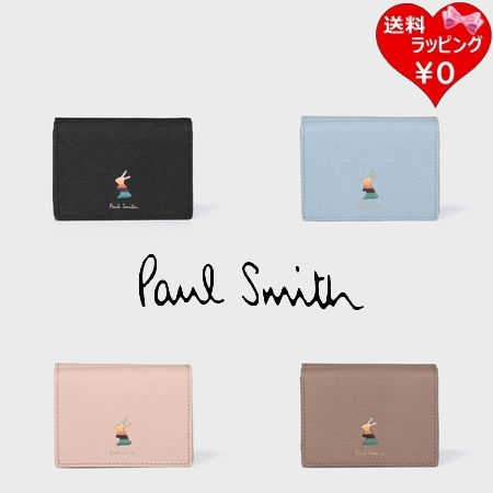 即納 ポールスミス Paul Smith 折財布 マーケトリーバニー 3つ折り財布