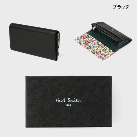 ポールスミス Paul Smith 長財布 マーガレットプリントトリム