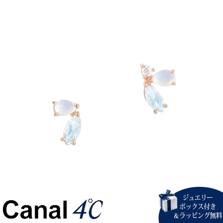 カナルヨンドシー Canal 4℃ カナル4℃ K10ピンクゴールド ピアス ブルー トパーズ フェルスパー キュービックジルコニア ブランド 正規品 新品 ギフト プレゼント 人気 おすすめ 誕生日 記念日 クリスマス 送料無料 ラッピング無料
