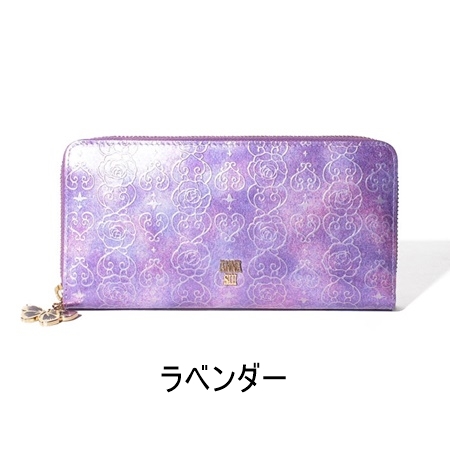 【未使用級】アナスイ　ローズハートエンボス長財布　バタフライチャーム　レザー 未使用級】アナスイ ローズハートエンボス長財布 バタフライ