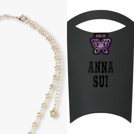 アナスイ ANNASUI ネックレス シノワズリテイスト バタフライモチーフ