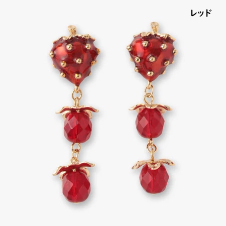 アナスイ ANNASUI ピアス いちごモチーフ スウィングピアス ブランド 正規品 新品 ギフト プレゼント 人気 おすすめ 誕生日 記念日 クリスマス 送料無料 ラッピング無料_1