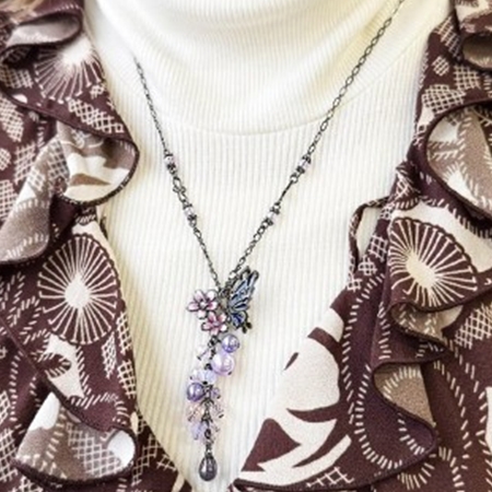 アナスイ ANNASUI アクセサリー ネックレス 夜桜と蝶モチーフ ロングネックレス パープル ブランド 正規品 新品 ギフト プレゼント 人気 おすすめ 誕生日 記念日 クリスマス 送料無料 ラッピング無料_3