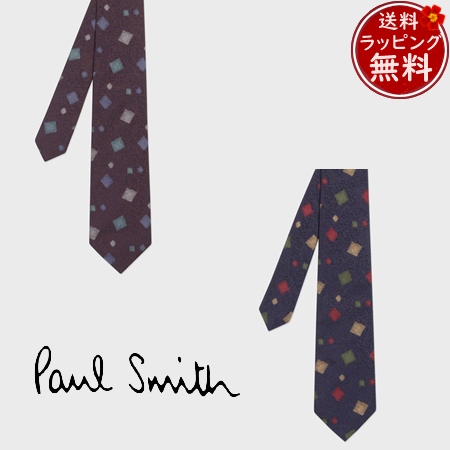 【送料無料】【ラッピング無料】ポールスミス Paul Smith ネクタイ カラフルスクエア タイ イタリア製 シルク100%  の通販は
