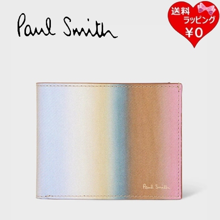【送料無料】【ラッピング無料】ポールスミス Paul Smith 折財布 Smith Stripe 2つ折り財布 イタリア製 折りたたみ財布