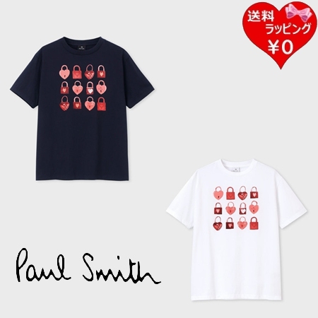 ポールスミス Paul Smith Tシャツ ウィメンズ Heart Padlock 綿100%  ブランド 正規品 新品 ギフト プレゼント 人気 おすすめ 誕生日 記念日 クリスマス 送料無料 ラッピング無料