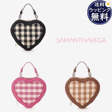 【送料無料】【ラッピング無料】サマンサベガ Samantha Vega ショルダーバッグ ハンドバッグ ギンガムチェックハート型ショルダーバッグ 2way  の通販は 26,000円