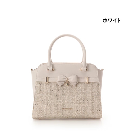 サマンサベガ Samantha Vega ハンドバッグ ショルダーバッグ ツイードアクセントリボンハンドバッグ 2way ブランド 正規品 新品 ギフト プレゼント 人気 おすすめ 誕生日 記念日 クリスマス 送料無料 ラッピング無料_1