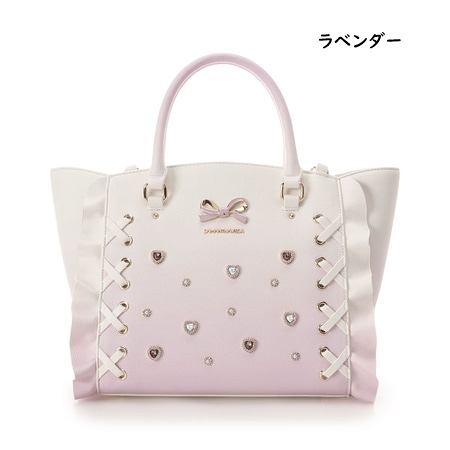 サマンサベガ Samantha Vega ハンドバッグ ショルダーバッグ レースアップハートビジューグラデーションフラッター 小 2way ブランド 正規品 新品 ギフト プレゼント 人気 おすすめ 誕生日 記念日 クリスマス 送料無料 ラッピング無料_1