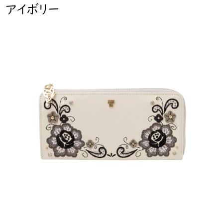 アナスイ ANNASUI 長財布 ララ Lファスナー レース フラワー レディース ブランド 正規品 新品 ギフト プレゼント 人気 おすすめ 誕生日 記念日 クリスマス 送料無料 ラッピング無料_1