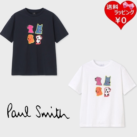 ポールスミス Paul Smith Tシャツ ウィメンズ Pop Dogs アニマルロゴ 半袖 綿100% ブランド 正規品 新品 ギフト プレゼント 人気 おすすめ 誕生日 記念日 クリスマス 送料無料 ラッピング無料