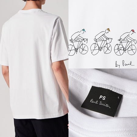 ポールスミス Paul Smith Tシャツ Drawn by Paul Cycling 半袖 綿100%   レディース ブランド 正規品 新品 ギフト プレゼント 人気 おすすめ 誕生日 記念日 クリスマス 送料無料 ラッピング無料_7