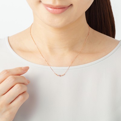 ヨンドシー ネックレス K10ピンクゴールド 12月誕生石 タンザナイト ダイヤモンド 4℃ ブランド 正規品 新品 ギフト プレゼント 人気 おすすめ 誕生日 記念日 クリスマス 送料無料 ラッピング無料_1