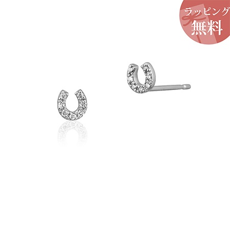 ヨンドシー ピアス ダイヤモンド 馬蹄モチーフ K18ホワイトゴールド 4℃の通販は