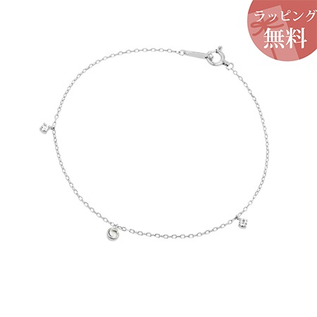 大人気!! 4℃ K10 ホワイトゴールド ムーンストーンブレスレット ヨンドシー ブレスレット 6月誕生石 ムーンストーン K10ホワイト