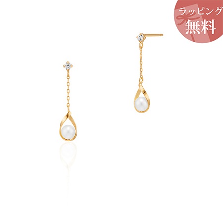 ヨンドシー ピアス キュービックジルコニア パール しずくモチーフ K10イエローゴールド 4℃ ブランド 正規品 新品 ギフト プレゼント 人気 おすすめ 誕生日 記念日 クリスマス 送料無料 ラッピング無料