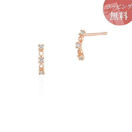 ヨンドシー ピアス ダイヤモンド シンプル K10ピンクゴールド 4