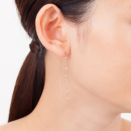 ヨンドシー ピアス ロング K10イエローゴールド 4℃ ブランド 正規品