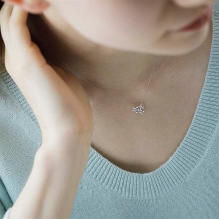 カナルヨンドシー Canal 4℃ Anniversary Jewelry K10ホワイトゴールド ネックレス ダイヤモンド ネックレス