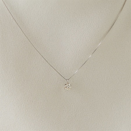 K18ダイヤモンドネックレス（0.3ct） ダイヤ ペンダント プラチナ900 ダイヤ0.385/0.3ct チャーム:約