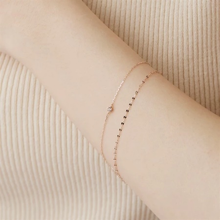 K10PGピンクゴールドダイヤモンド0.15ctイニシャルTブレスレット 4℃ イニシャルブレスレット K10 ダイヤモンド K10ピンクゴールド