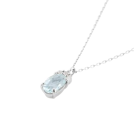 カナルヨンドシー Canal 4℃ カナル4℃ プラチナ ネックレス アクアマリン ダイヤモンド ブランド 正規品 新品 ギフト プレゼント 人気 おすすめ 誕生日 記念日 クリスマス 送料無料 ラッピング無料_1