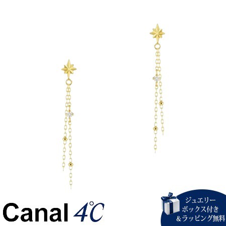 【送料無料】【ラッピング無料】カナルヨンドシー Canal 4℃ カナル4℃ K10イエローゴールド ピアス キュービックジルコニア の通販は