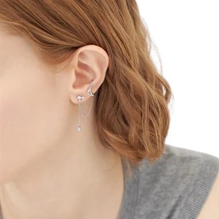 カナルヨンドシー Canal 4℃ カナル4℃ シルバーイヤーカフ ピアス 片耳用 キュービックジルコニア ブランド 正規品 新品 ギフト プレゼント 人気 おすすめ 誕生日 記念日 クリスマス 送料無料 ラッピング無料_4