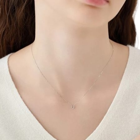 カナルヨンドシー Canal 4℃ カナル4℃ K10ホワイトゴールド ネックレス 馬蹄 ダイヤモンド ブランド 正規品 新品 ギフト プレゼント 人気 おすすめ 誕生日 記念日 クリスマス 送料無料 ラッピング無料_3