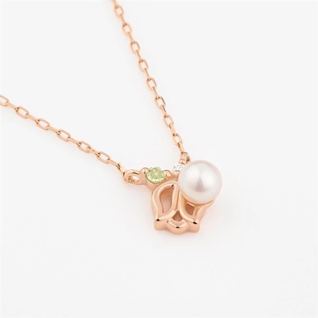 カナルヨンドシー Canal 4℃ カナル4℃ Birth Flower 5月誕生花 K10ピンクゴールド ネックレス 淡水パール ペリドット キュービックジルコニア ブランド 正規品 新品 ギフト プレゼント 人気 おすすめ 誕生日 記念日 クリスマス 送料無料 ラッピング無料_1