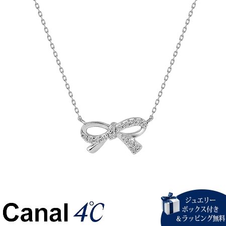 カナルヨンドシー Canal 4℃ カナル4℃ ネックレス シルバー リボン キュービックジルコニア レディース ブランド 正規品 新品 ギフト プレゼント 人気 おすすめ 誕生日 記念日 クリスマス 送料無料 ラッピング無料