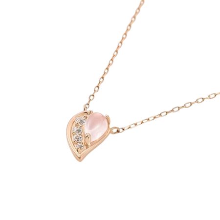 カナルヨンドシー Canal 4℃ カナル4℃ ネックレス K10ピンクゴールド 桜 フラワー SAKURA Collection ローズクォーツ レディース ブランド 正規品 新品 ギフト プレゼント 人気 おすすめ 誕生日 記念日 クリスマス 送料無料 ラッピング無料_1