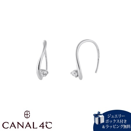 カナルヨンドシー Canal 4℃ カナル4℃ ピアス シルバー EARFLOW シンプル キュービックジルコニア レディース ブランド 正規品 新品 ギフト プレゼント 人気 おすすめ 誕生日 記念日 クリスマス 送料無料 ラッピング無料
