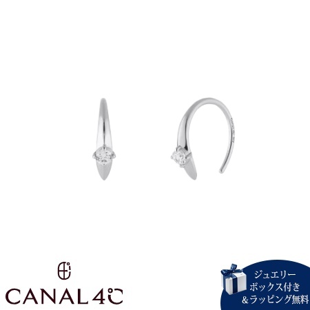 カナルヨンドシー Canal 4℃ カナル4℃ ピアス シルバー EARFLOW シンプル キュービックジルコニア レディース ブランド 正規品 新品 ギフト プレゼント 人気 おすすめ 誕生日 記念日 クリスマス 送料無料 ラッピング無料