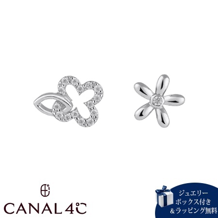 カナルヨンドシー Canal 4℃ カナル4℃ ピアス シルバー EARFLOW クローバー フラワー キュービックジルコニア レディース ブランド 正規品 新品 ギフト プレゼント 人気 おすすめ 誕生日 記念日 クリスマス 送料無料 ラッピング無料