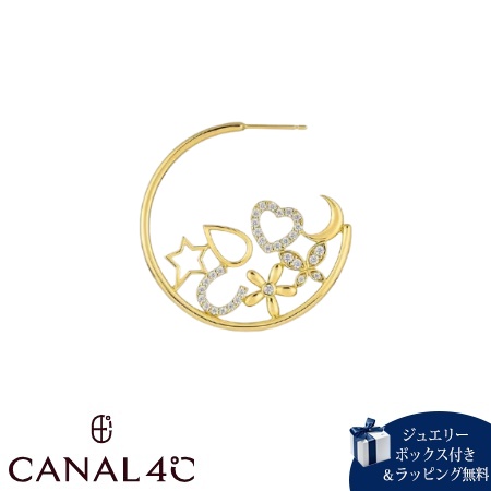カナルヨンドシー Canal 4℃ カナル4℃ ピアス 片耳用 シルバー EARFLOW ラッキーモチーフ キュービックジルコニア レディース ブランド 正規品 新品 ギフト プレゼント 人気 おすすめ 誕生日 記念日 クリスマス 送料無料 ラッピング無料