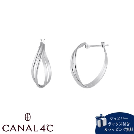 カナルヨンドシー Canal 4℃ カナル4℃ ピアス シルバー EARFLOW フープ シンプル ウェーブ  レディース ブランド 正規品 新品 ギフト プレゼント 人気 おすすめ 誕生日 記念日 クリスマス 送料無料 ラッピング無料