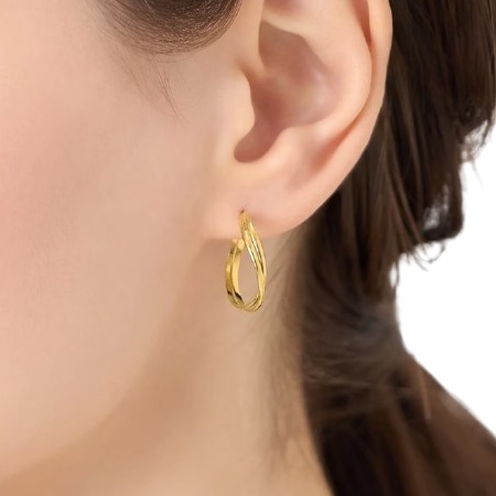 カナルヨンドシー Canal 4℃ カナル4℃ ピアス シルバー EARFLOW フープ シンプル ウェーブ  レディース ブランド 正規品 新品 ギフト プレゼント 人気 おすすめ 誕生日 記念日 クリスマス 送料無料 ラッピング無料_3
